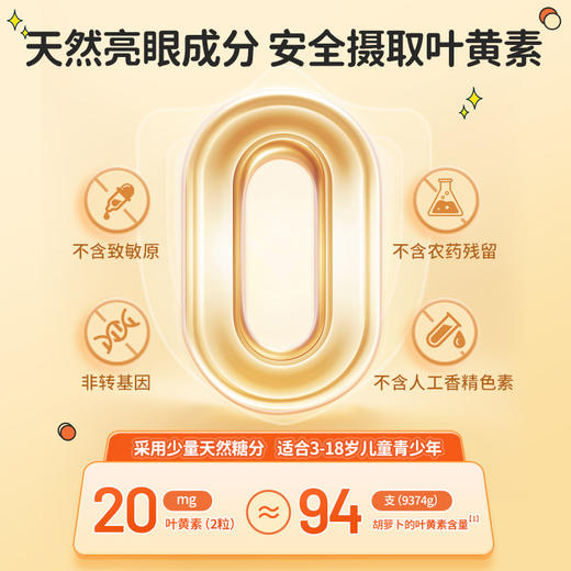【买3送蒸汽眼罩】NaturElan呐兔叶黄素水果软糖60粒|1粒=94根胡萝卜！像糖果一样吃，眼睛明亮有神！ 商品图2