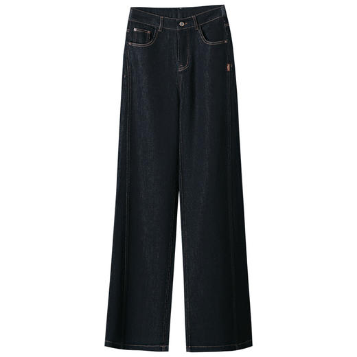 MYX时髦牛仔直筒裤窄版修身阔腿裤2025年秋季新款高腰休闲长裤女裤 商品图4