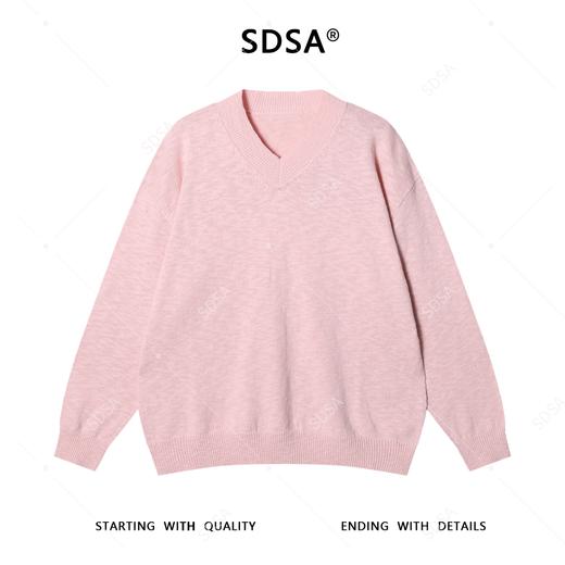 OAS806SDSA男士秋冬新款痞帅男装休闲纯色V领针织衫百搭套头毛衣时尚潮 商品图1