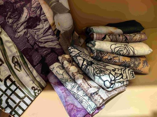 优品堂『素时锦年2』100%绵羊毛1米x1米方巾 商品图2