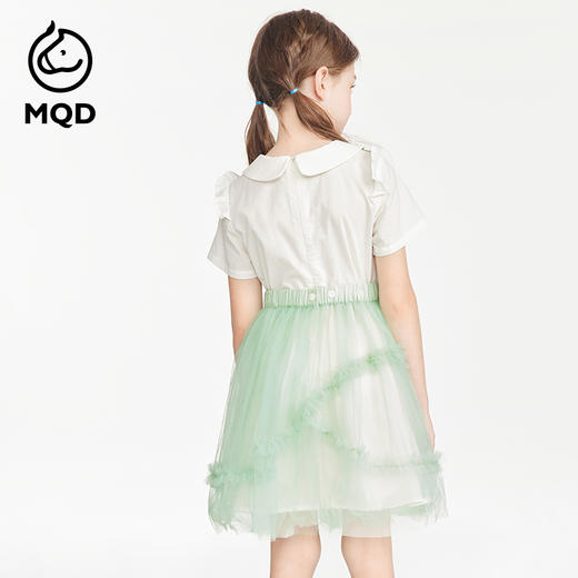 【MQD】女童夏季甜美荷叶边府绸连衣裙套装 商品图3