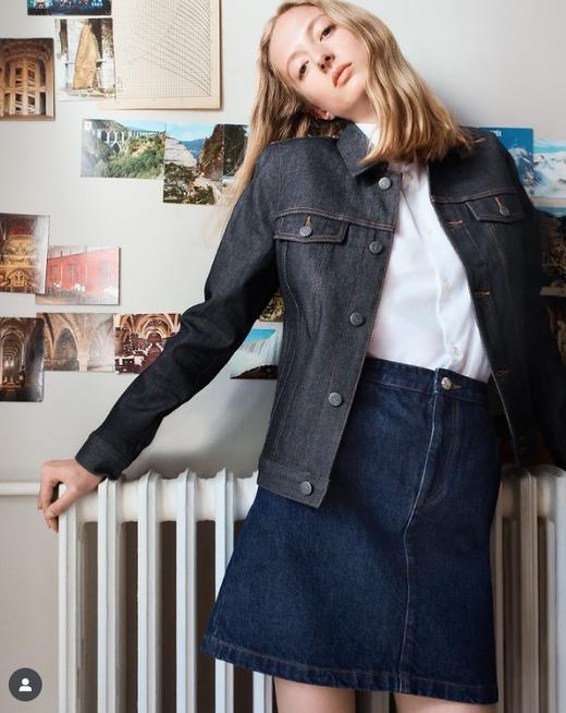 现货 THS-无  APC家 源尾必入 丹宁牛仔外套QF093+简约通勤牛仔包 CQ1414 棒球帽 CN211 商品图1