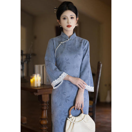 高端修身秋冬季倒大袖改良新中式日常可穿年轻款LSB3136 商品图3