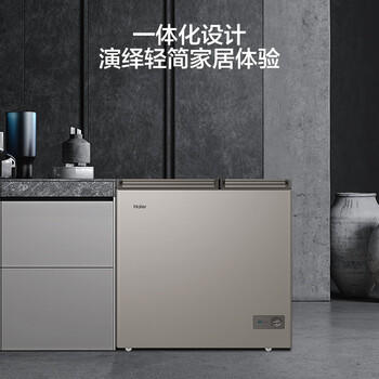 海尔179升双箱双温家用冰柜 大冷冻小冷藏卧式冰柜家用小型冰箱冷柜FCD-179GHXPCD 商品图0