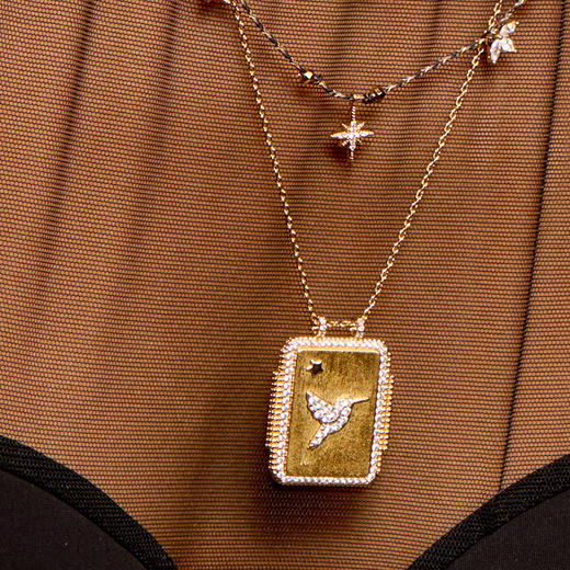 北京仓｜MYA-BAY-COLIBRI BOHEME-守护符 小鸟 锆石 吊坠 项链［比利时设计师］ 商品图3