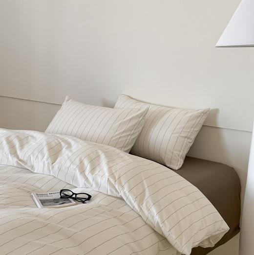 特价 100%全棉床品套装 良品宽条纹白色 商品图7