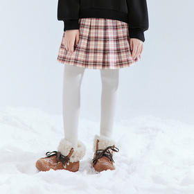 笛莎Deesha 童装女童半身裙2025冬新款女童学院格子百褶裙