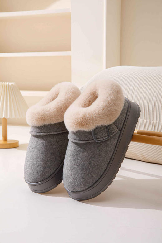 【YW】无忧购59元2双包跟棉拖鞋加绒保暖室内居家冬天棉鞋ZS-3101（截单后7天发货) 商品图6