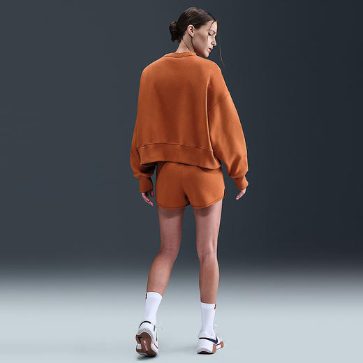 NIKE耐克女卫衣2025秋新款宽松加绒刺绣印花圆领套头衫HJ8989-246 商品图4