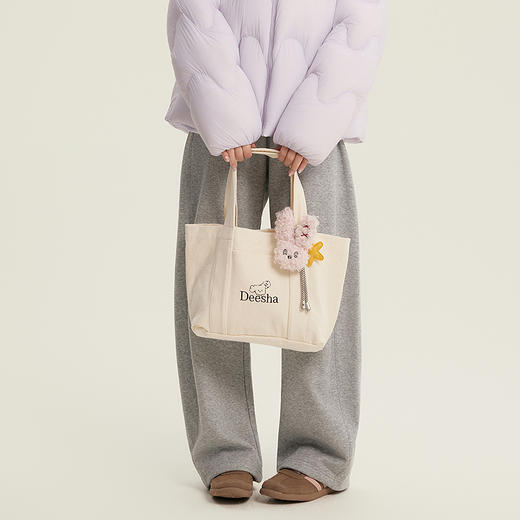 笛莎Deesha青少年小狗原创设计帆布包 商品图2