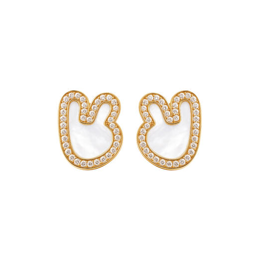 袋鼠团团贝母耳钉 商品图2