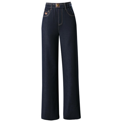 MYX窄版牛仔阔腿裤修身显瘦直筒裤2025年秋季新款垂坠感休闲长裤女裤 商品图4