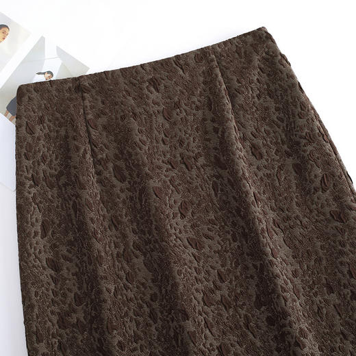 MYX印花中长款时尚直筒裙开叉包臀一步裙2025年秋季新款高腰半身裙 商品图3