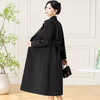 QYM 7258015-Y风衣西装领中长款腰带外套 商品缩略图2