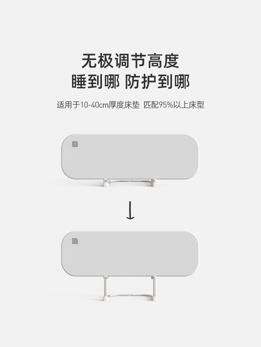 果然好奇便携式床围栏006 宝宝防摔可折叠旅行床边护栏一面围栏 商品图1