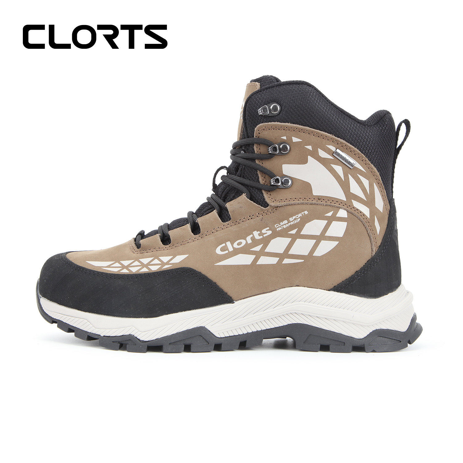 CLORTS洛弛红 头层牛皮 全防水 减震耐磨 徒步登山鞋3A020