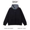 25157SDSA男士秋冬新款痞帅男装简约拼接按扣连帽卫衣时尚运动套头上衣 商品缩略图1