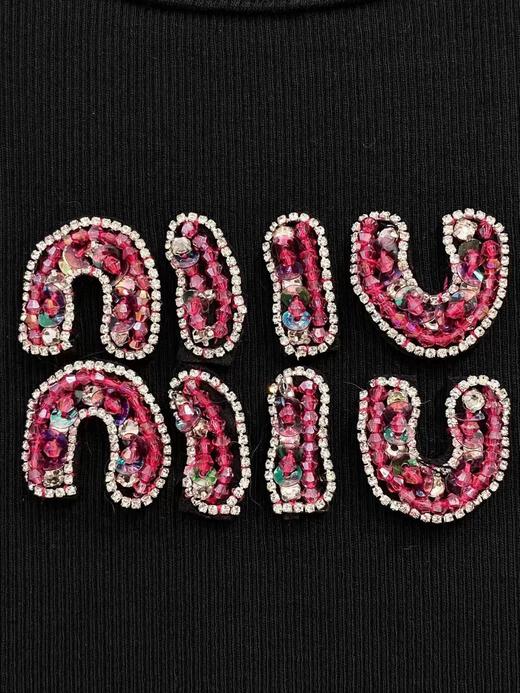 TY544-MIU MIU 缪缪字母logo背心 黑色（ZJ） 商品图4