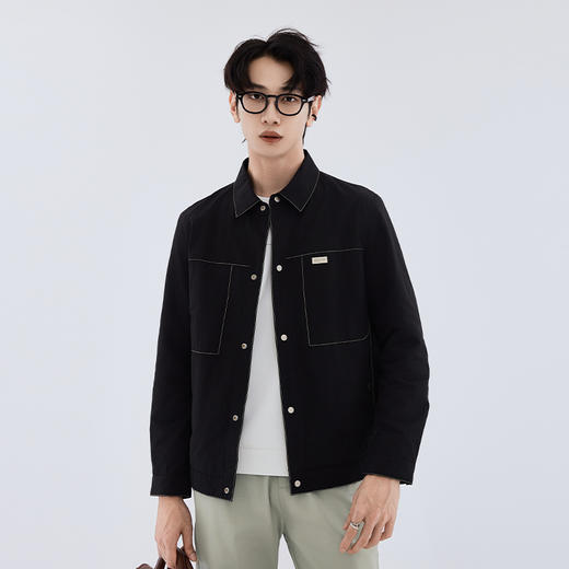 【新品上新】HX 秋季翻领茄克衫外套S105533249101 商品图0