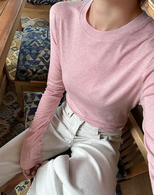 品牌伊士曼NAIA醋酸美雅碧保暖天丝羊毛中线打底衫 商品图6