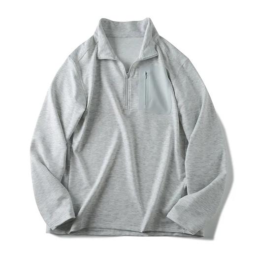 男士舒适 吸湿排汗 高弹性不变形 半拉链 速干长袖 基础户外款式 贴身层！ 商品图4