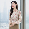 丁摩 真丝长袖衬衫春秋季新款时髦气质印花真丝衬衫优雅5ZF-9157 商品缩略图2