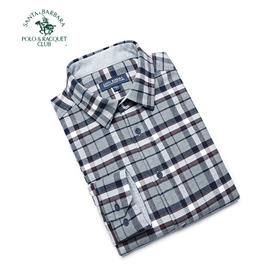 【大都会店】圣大保罗 大格子全棉法兰绒长袖衬衣合身版-PW24WH033M