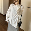 韩版2025秋季新款纯棉圆领 插肩基础BF打底衫宽松ins潮风长袖百搭T恤 商品缩略图0