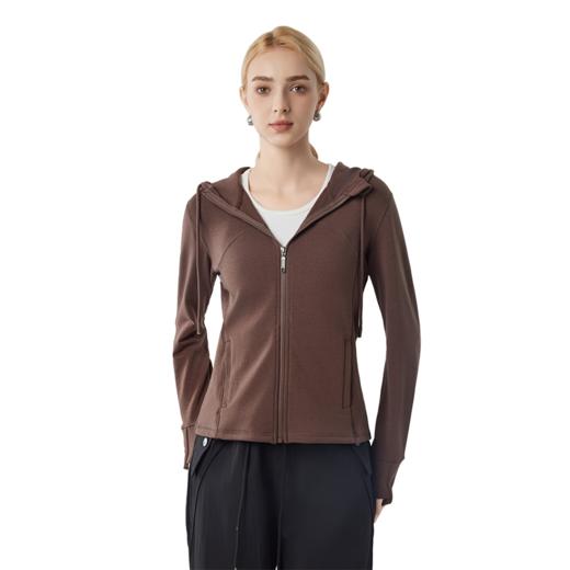 【合作款】女砂洗全拉链拼接帽衫 商品图4