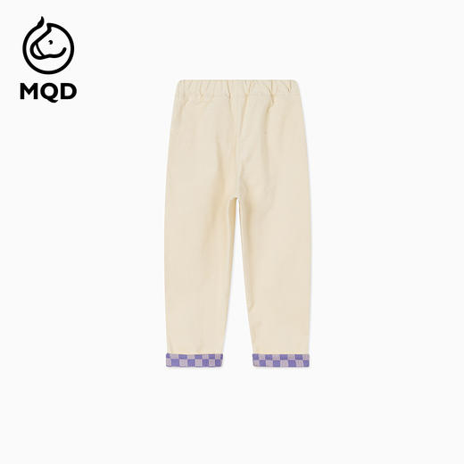 【秒3】【MQD】女童秋季时尚格纹翻边休闲针织长裤 商品图5