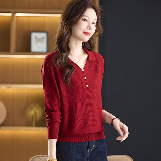 漂亮洋气简单大方上衣，短款宽松妈妈打底衫CC-53-681 商品图3