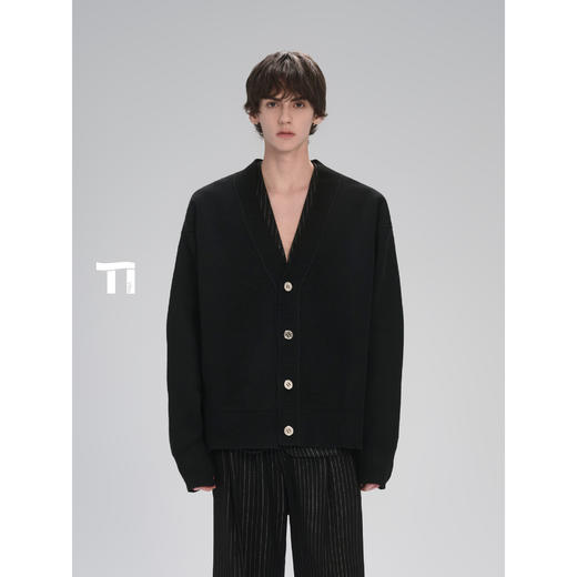 启世录TIWILLTANG“雾隼尘隐”拥抱隙针织开衫 商品图0