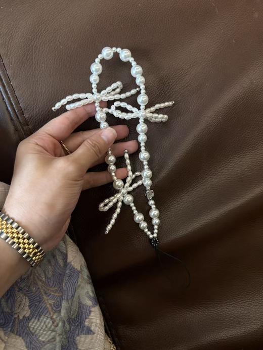 精美蝴蝶结珍珠手机挂绳（换购不退不换，一口价） 商品图1