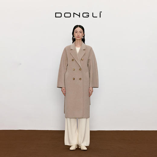 东黎 • 山羊绒女士秋冬中长款西服领宽松经典801大衣 4785 商品图2