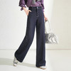 QYM 5236-Y时尚阔腿裤高腰直筒牛仔裤宽松休闲裤 商品缩略图1