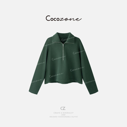 COCO ZONE 刘一一【100棉】立领纯色简约半开领卫衣 CD1A1325 商品图0