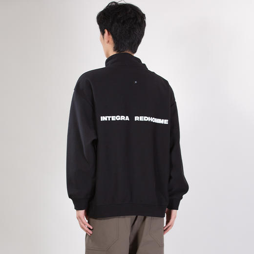 DRONKOO 2025 立领半拉链前后毛毡字母绣斜纹中厚卫衣 商品图4