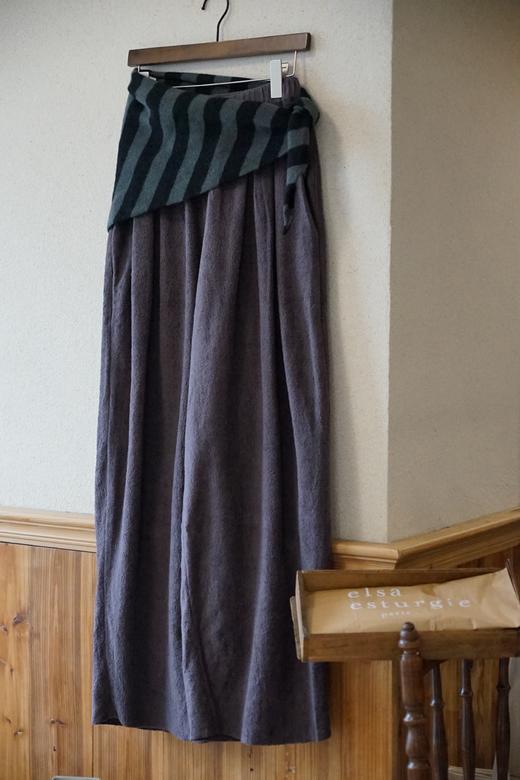 elsa esturgie石墨灰棉阔腿裤 商品图9