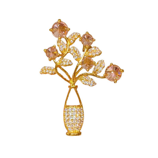 花瓶花束复古高档胸针气质西装胸花别针扣 商品图3