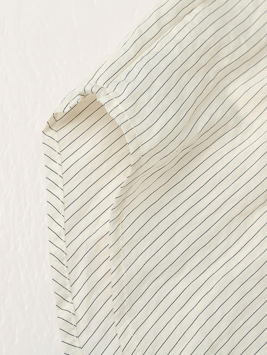 优雅气质款白色条纹蝴蝶结衬衫女 长袖通勤百搭上衣 商品图4