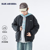 蓝汽水2025年冬季新款亲子中大童菱形格纹棒球棉服抗皱防泼水外套 商品缩略图0