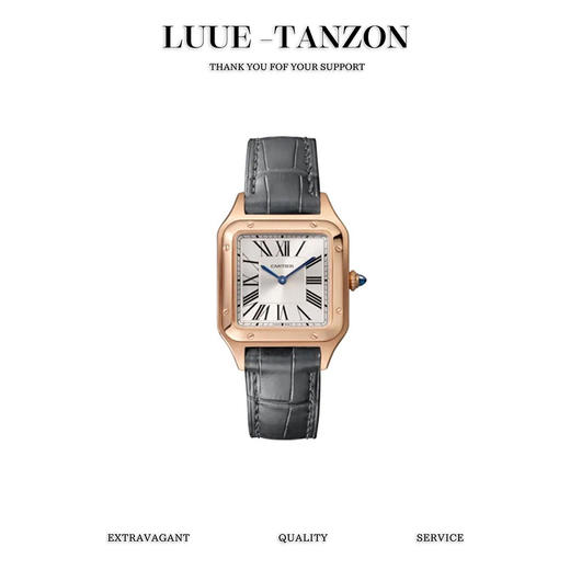 卡地亚-高端硬货又一重磅来袭！卡地亚山度士 杜蒙系列鳄鱼皮带手表欧洲渠道！其他尺寸联系客服（ZT*SH） 商品图0