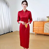 QYM 88568-Y妈妈礼服裙红色旗袍连衣裙 商品缩略图0