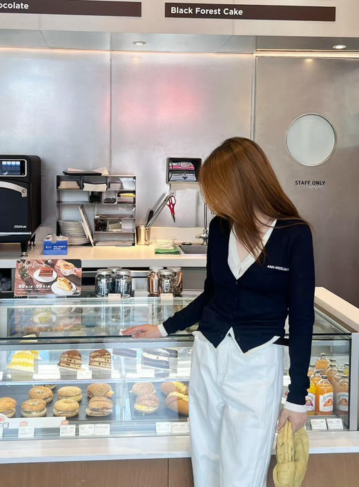 ann 假两件羊毛针织开衫 商品图0