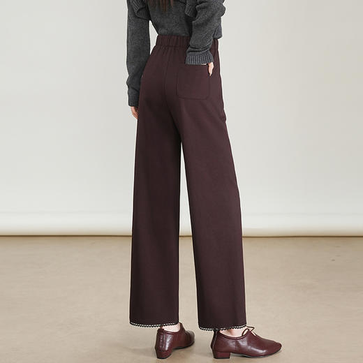 MYX小个子九分休闲裤窄版修身直筒裤2025年秋季新款简约休闲阔腿裤 商品图2