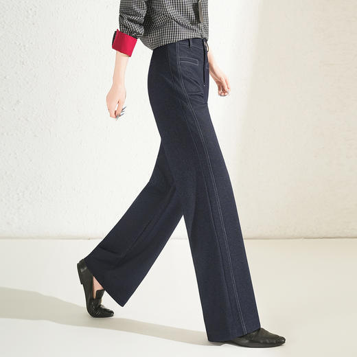 QYM 5233-Y牛仔裤高腰阔腿裤直筒休闲裤 商品图2