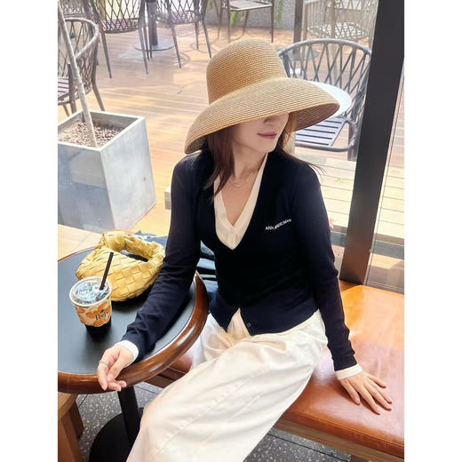 ann 假两件羊毛针织开衫 商品图2