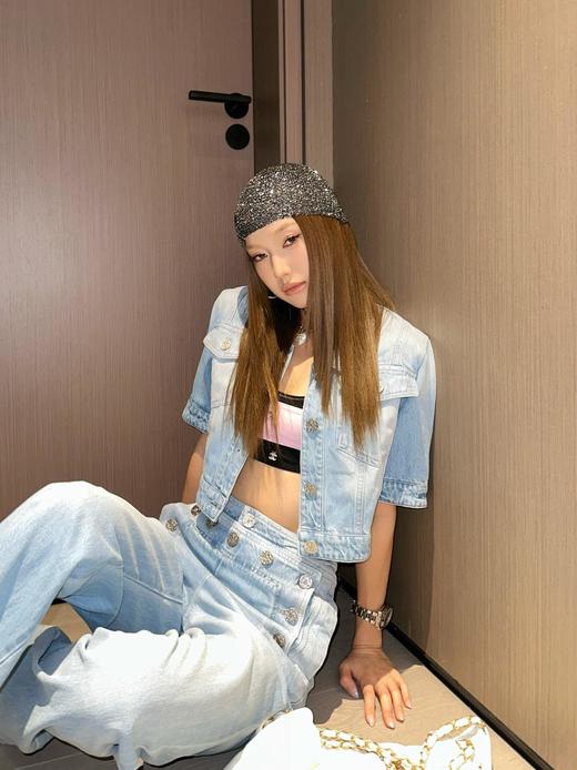 TY335-CHANEL香奈儿 水洗做旧纽扣休闲牛仔裤 女款 蓝色（PG*MM） 商品图9