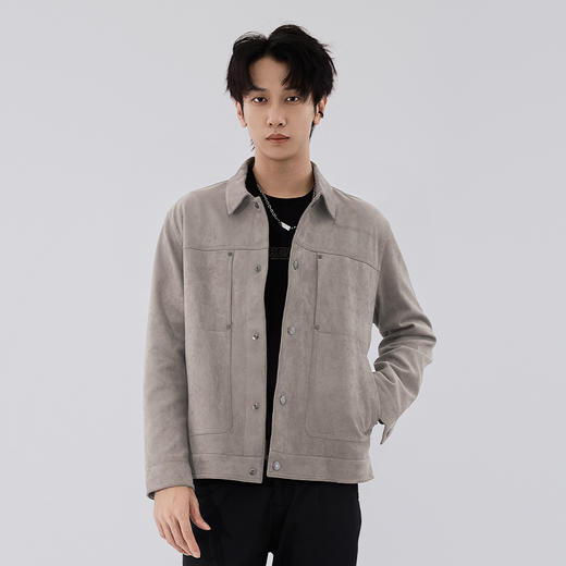 【新品上新】HX 春秋季翻领茄克衫S105533291101 商品图0