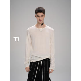 TIWILLTANG启世录“空笺白谛”休闲针织长袖打底